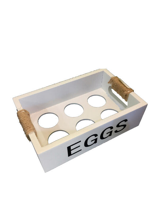 CAJA DE MADERA PORTA HUEVOS